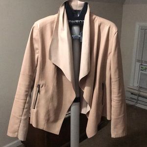 Soft Pink Faux Leather Jacket XL